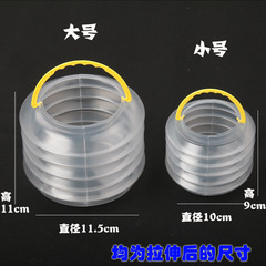 Transparent multi-purpose foldable water bucket, paint brush bucket, convenient retractable bucket, children's painting, brush cleaning, stationery