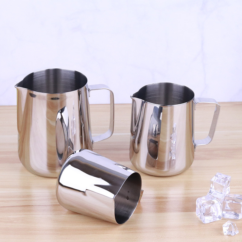 厂家直销拉花杯 不锈钢尖嘴 咖啡杯刻度 牛奶拉花杯  花式拉花缸|ms