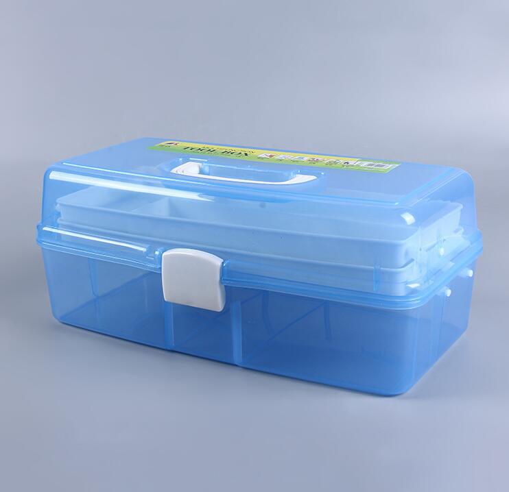 箱15寸三层多格手提储物归类分类子二色混装五金工具包新品