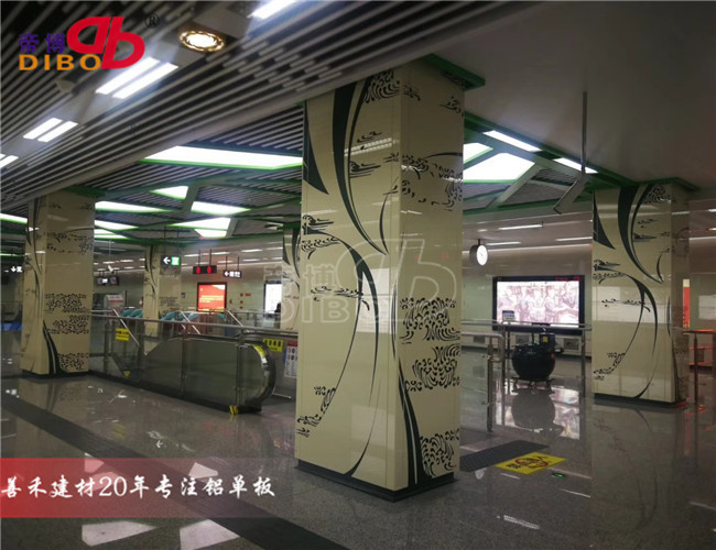 铝板uv打印3D彩绘图案 幕墙铝单板uv山水画