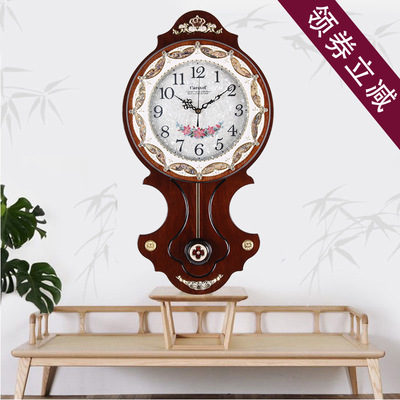 欧式钟表时钟挂钟客厅现代简约创意时尚家用中式挂表欧式静音大气