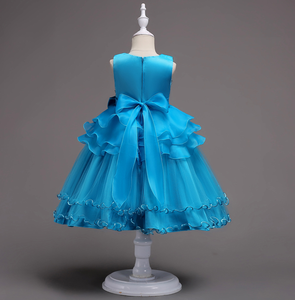 Children's Clothing Wedding Dress Girls Sequin Princess Pettiskirt Children's Mesh Gown display picture 14