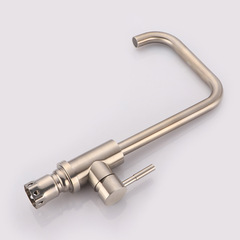 廠家批發 360度旋轉7字管水槽龍頭 304不鏽鋼廚房菜盆冷熱水龍頭