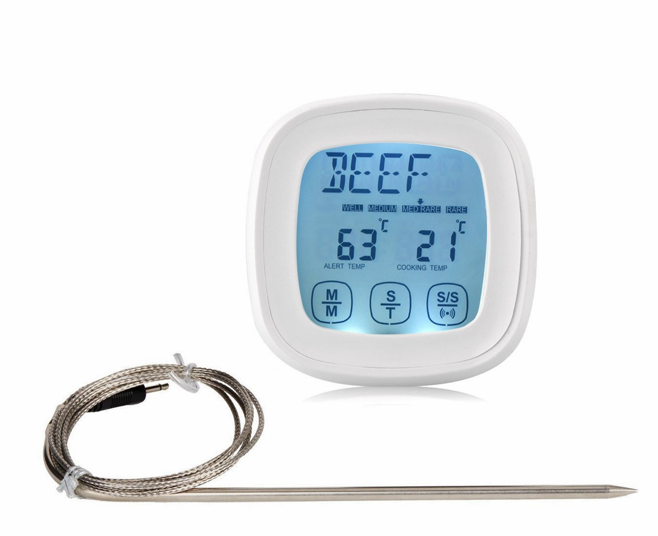 white with probe