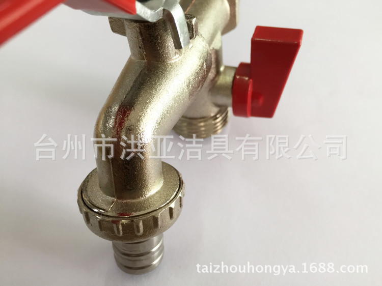 The manufacturer produces zinc alloy 4-inch one-inlet and two-outlet washing machine ball valves, faucets, garden double-outlet electroplated faucets undefined