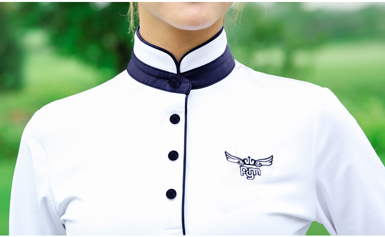 Bộ quần áo golf nữ PGM dài tay mặc trong mùa thu đông — Áo màu xanh hải quân màu trắng YF160, Áo đỏ trắng YF160, YF144 phiên bản dày màu trắng, Áo đỏ trắng YF160 [loại mỏng] chi tiết 33
