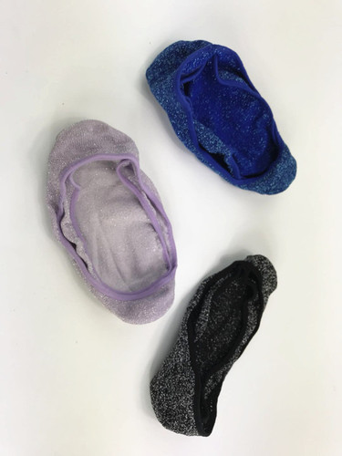 Exporting shallow mouth socks, silver onion shiny silk boat socks with silicone heel strap invisible boat socks for women's short socks in spring and summer 