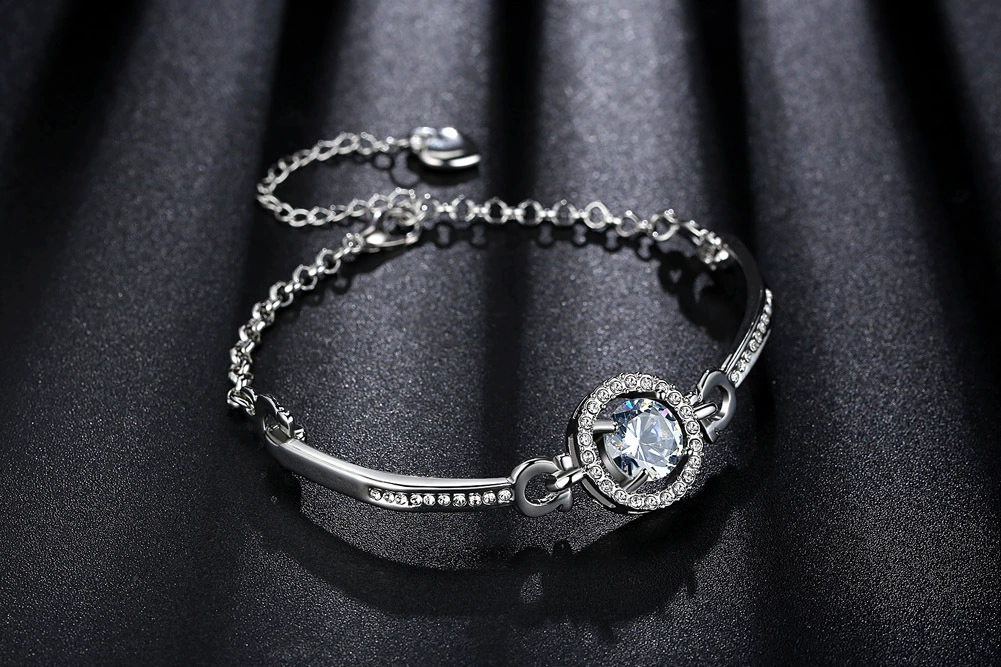 Accessory, fashionable zirconium, bracelet, simple and elegant design, Birthday gift