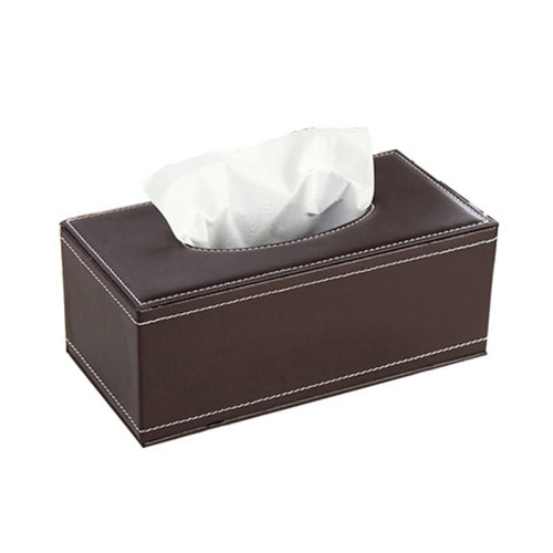 Leather tissue box European style household PU tissue box hotel car paper drawer creative gift advertising wholesale