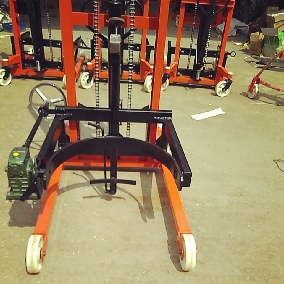 350公斤500公斤油桶装卸车 可倾式油桶升高车 圆桶堆高车油桶叉车