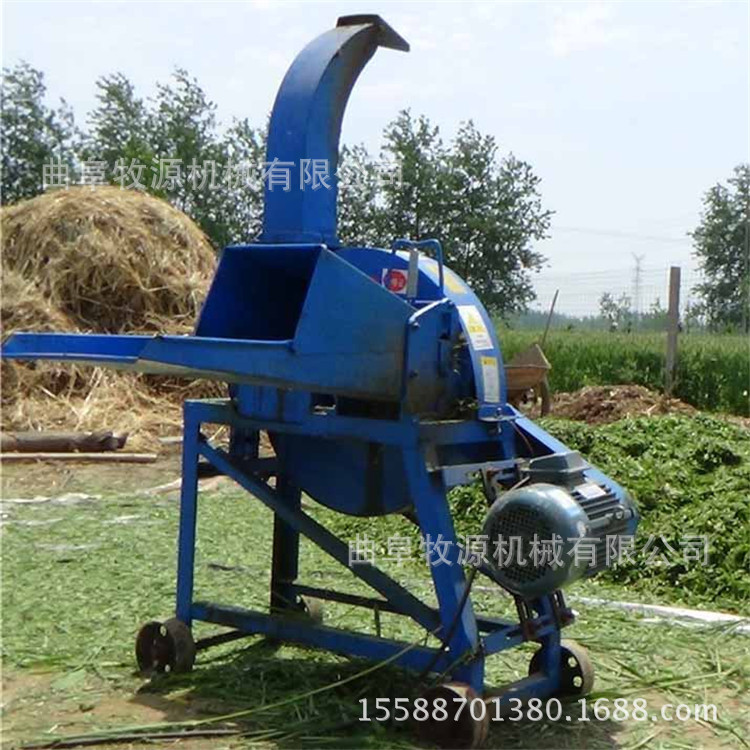 家用电带动小型铡草机厂家   小型家用秸秆粉碎切草机价格