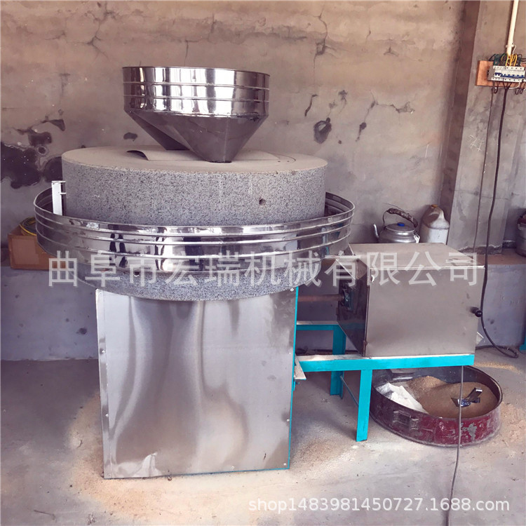 易县小型杂粮石磨面粉机 小型机 电动机粮食加工设备