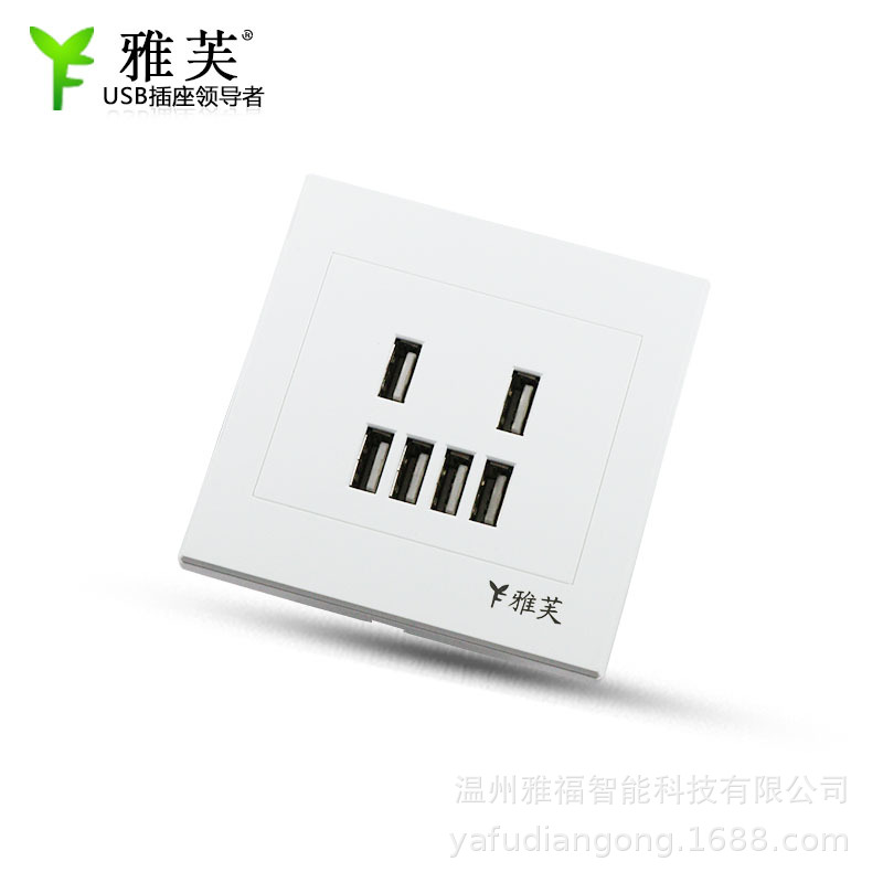 低压24V-36VUSB插座USB墙壁开关插座双USB五孔插座 多孔USB充电插|ru