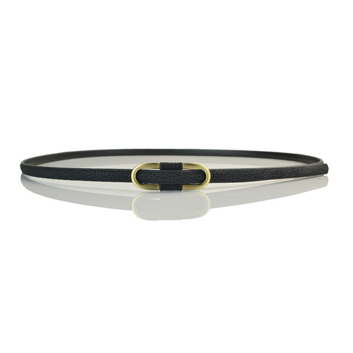 Genuine leather thin belt women's belt pigskin retro simple pin buckle decorative trouser belt fur dress sweater