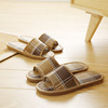 Slippers suitable for men and women for beloved indoor platform, cotton and linen