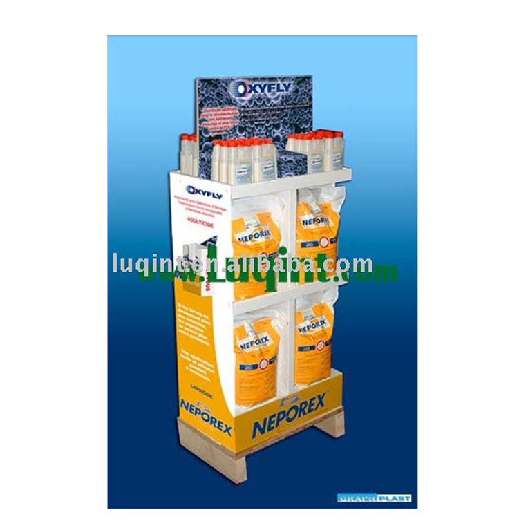 瓶装洗衣液、袋装洗衣粉等纸展示架、纸展柜