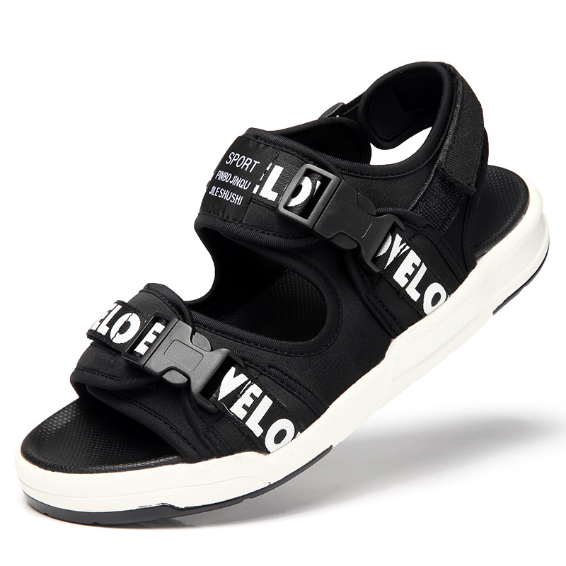 2018 summer man Trend Korean Edition ventilation Sandals leisure time Beach shoes Velcro fashion Korean Edition student Sandals