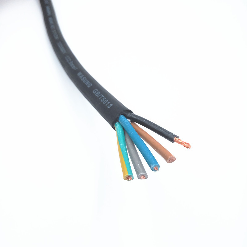 厂家直销5芯1.5平方护套线CCC认证橡胶线户外防水防水电源连接线