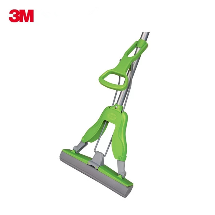 3M思高合宜碟式胶棉拖E拖蝶式挤水海绵拖把可折叠自由伸缩杆