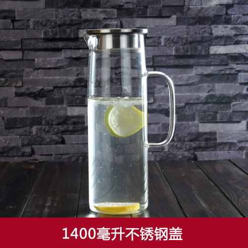 Cold kettle, glass kettle, cold kettle, large capacity, heat-resistant and high-temperature-resistant flower teapot, water cup, juice pot set