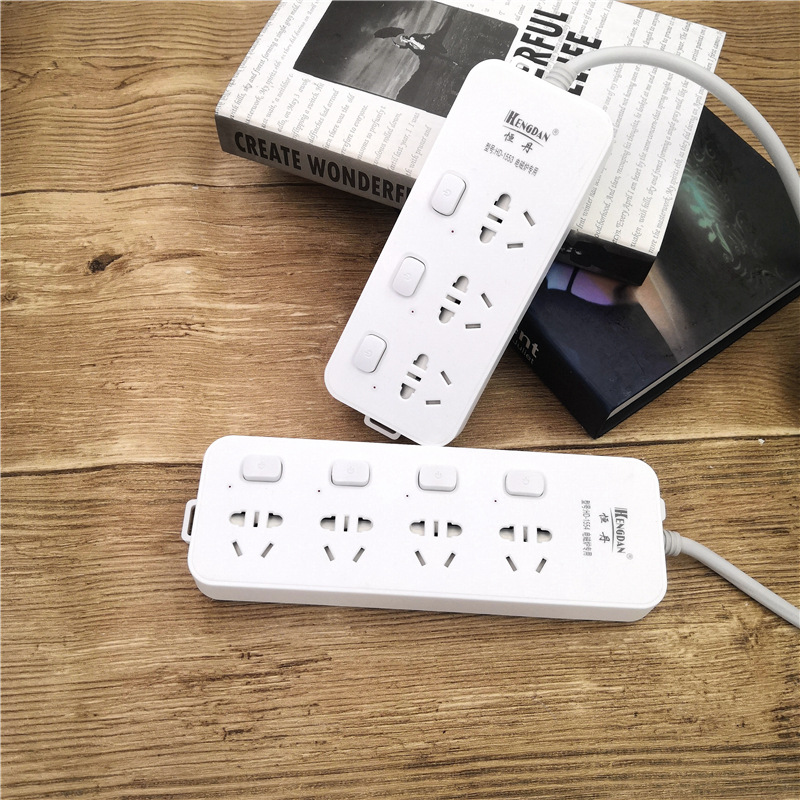 Hengdan 1553 National standard security Get an electric shock high-power socket Inserted row switch switch