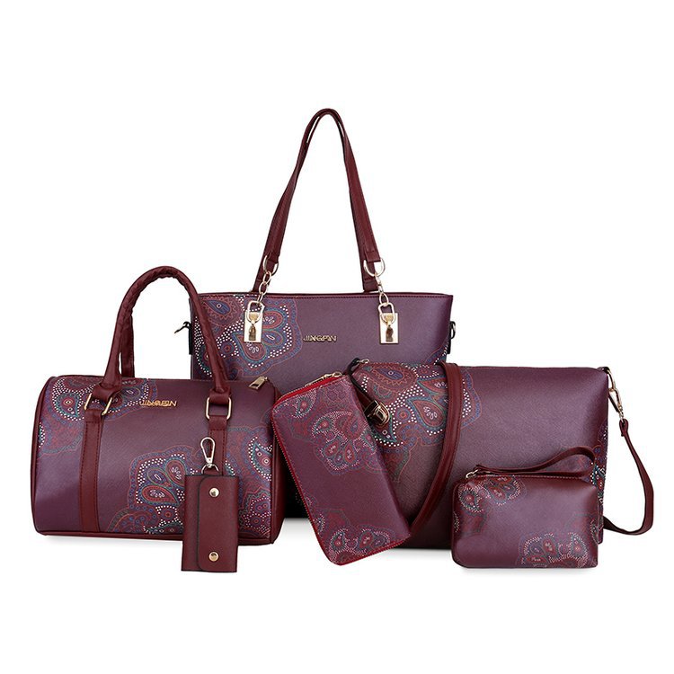 Women's Autumn Foreign Trade New Style Six-piece Package Spraying Single-shoulder Diagonal Bag