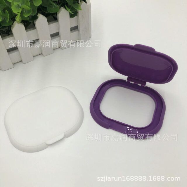 供应80片婴幼儿抽式柔湿巾盖PP塑料翻盖白色揭盖