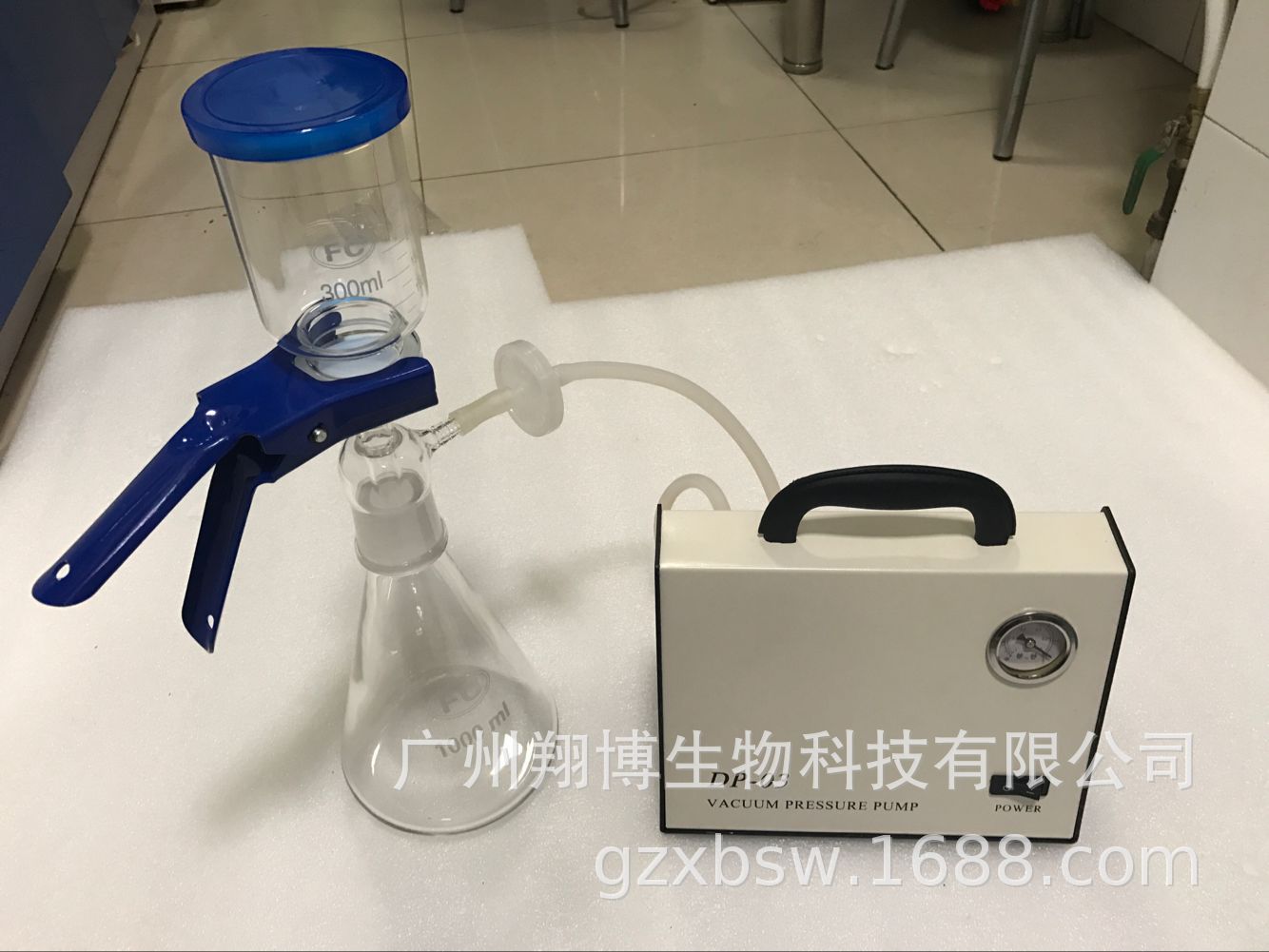 1L 抽滤瓶一套 +真空泵 XB-DP-03