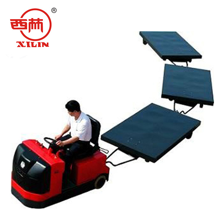 电动平板拖车头牵引2t3吨4t坐驾式电动牵引车物流周转拖车头转运