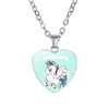 Children's cartoon accessory, pendant, necklace heart shaped, suitable for import, Birthday gift