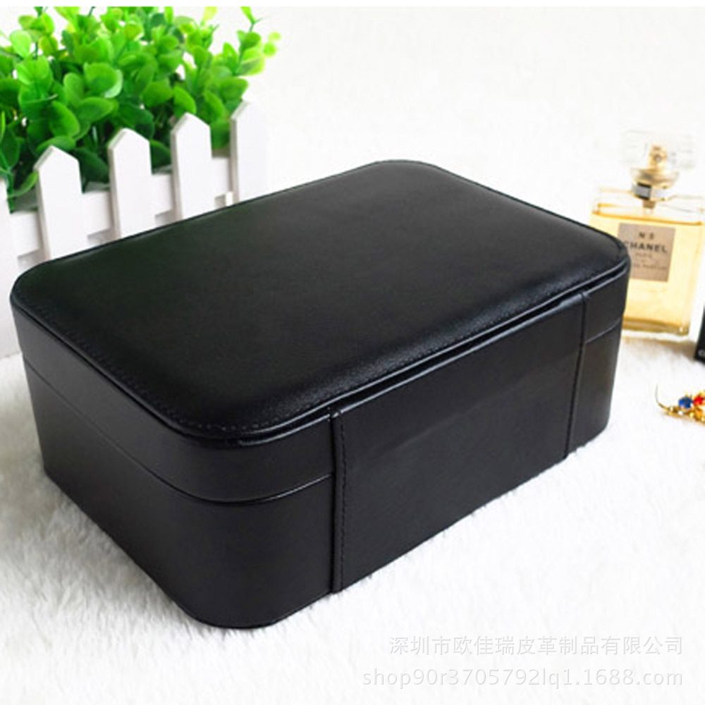 创意皮质便携式首饰盒  韩版迷你化妆箱  小号珠宝首饰收纳包