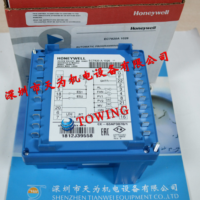 【实物拍摄】EC7820A1026 美国霍尼韦尔Honeywell燃烧控制器