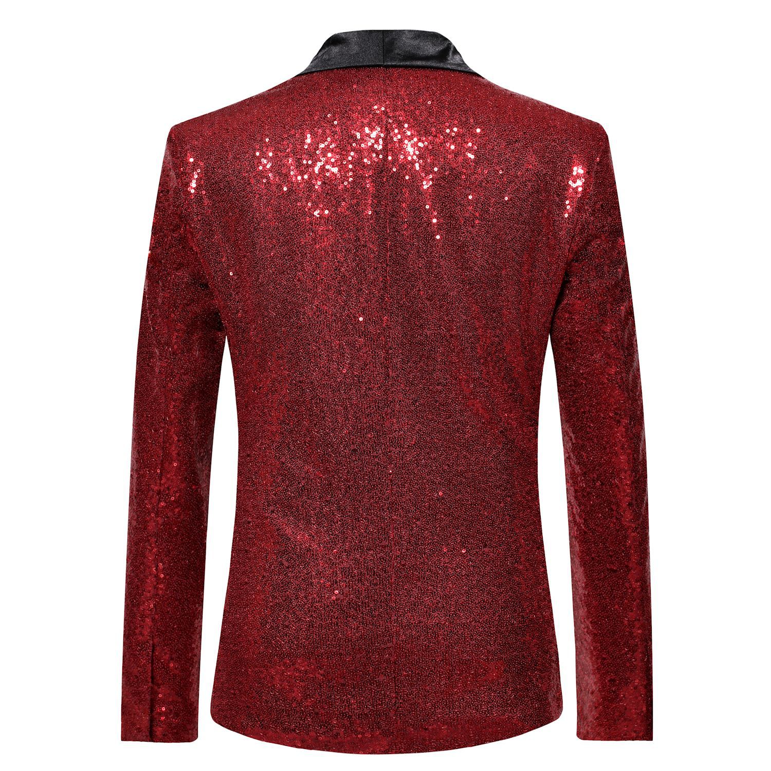 1 Abito con paillettes, abbigliamento da uomo per discoteca, presentatore, presentatore, giacca da studio, taglia europea, all'ingrosso_voghion.com