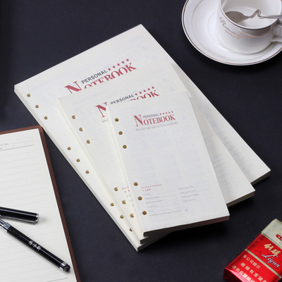 A5A6B5通用笔记本活页替芯 80克100张道林纸6孔9孔记事本替换内页