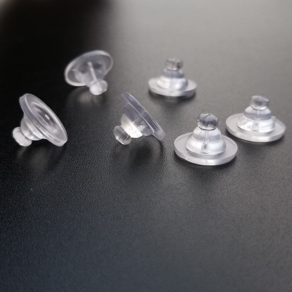Large high quality transparent Soft glue Ear plug Ear Studs parts Plastic Frisbee Ear Studs Ear beam Earrings Material Science