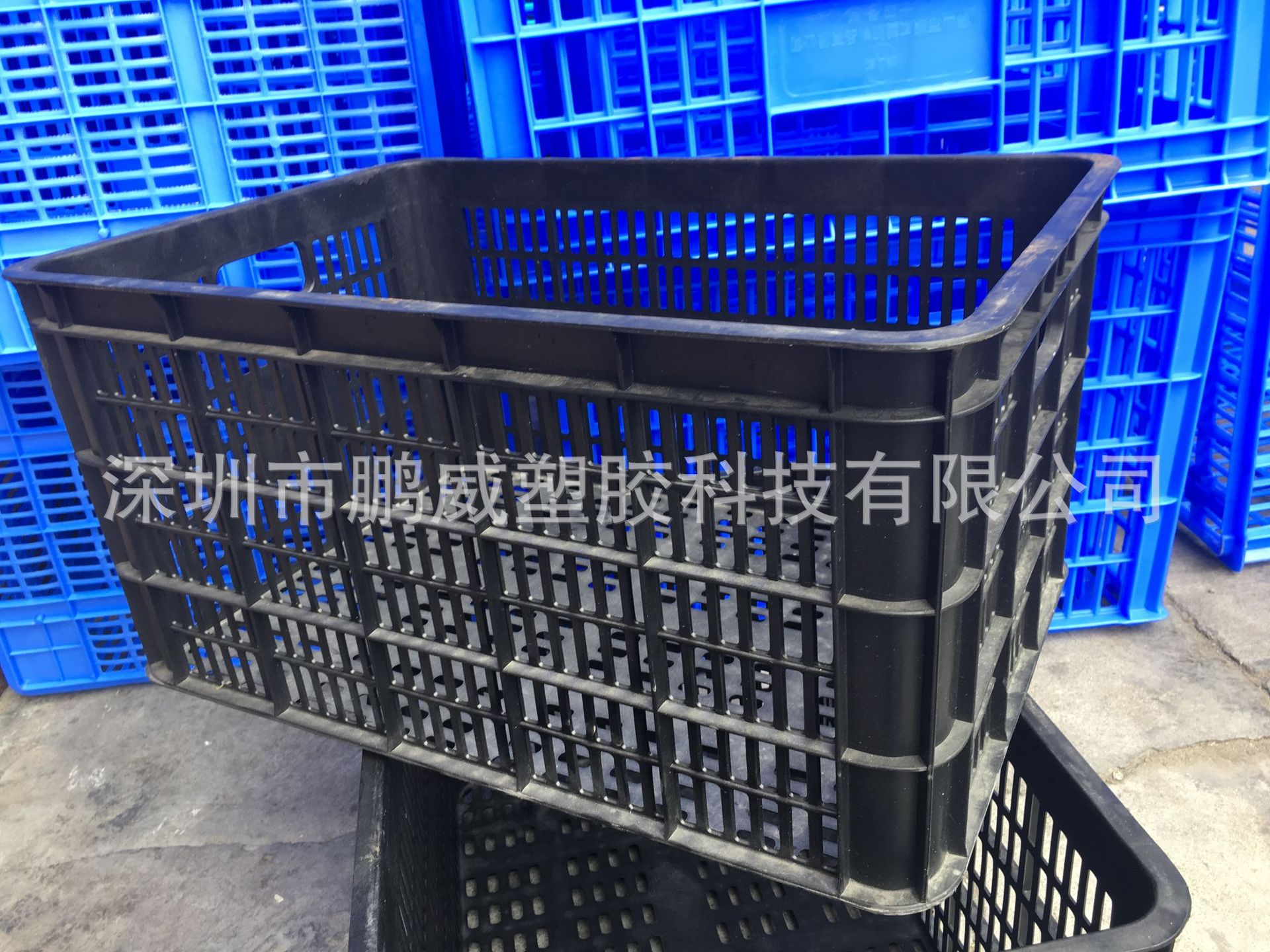 寮步防静电电子厂通用萝 塑料加厚网格防静电萝 武汉电子厂周转筐