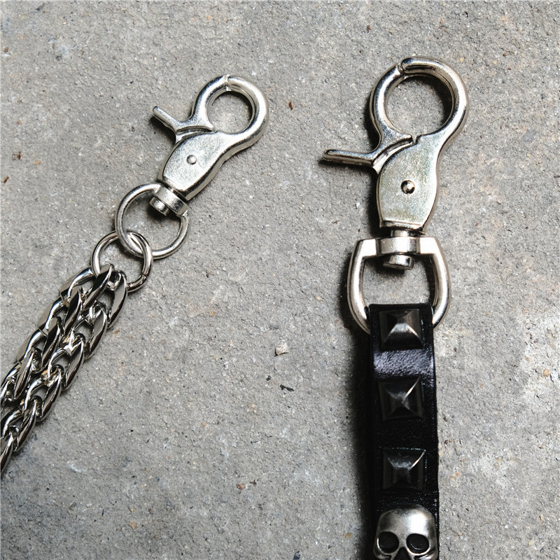 Fashion Metal Pants Versatile Hip-Hop Street Dance Thick Waist Unisex Rock Jeans Chain_voghion.com