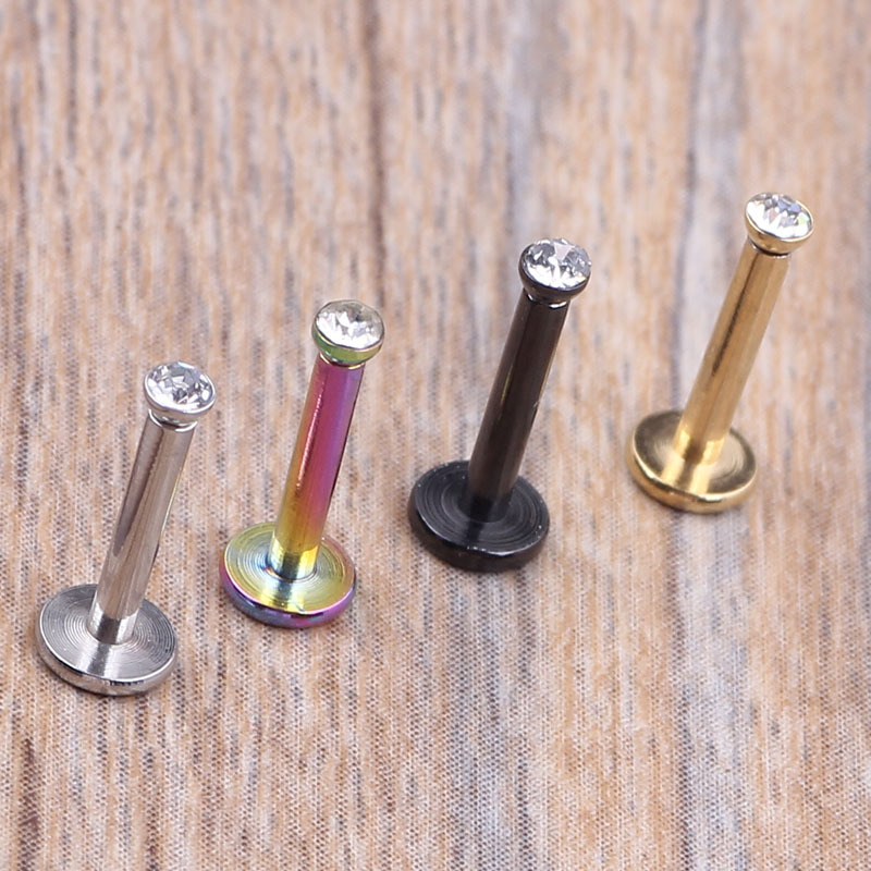 Pointed titanium steel lip stud product view