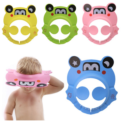 202122星星月亮儿童可调节洗头帽浴帽婴幼儿洗澡帽宝宝护耳洗发帽