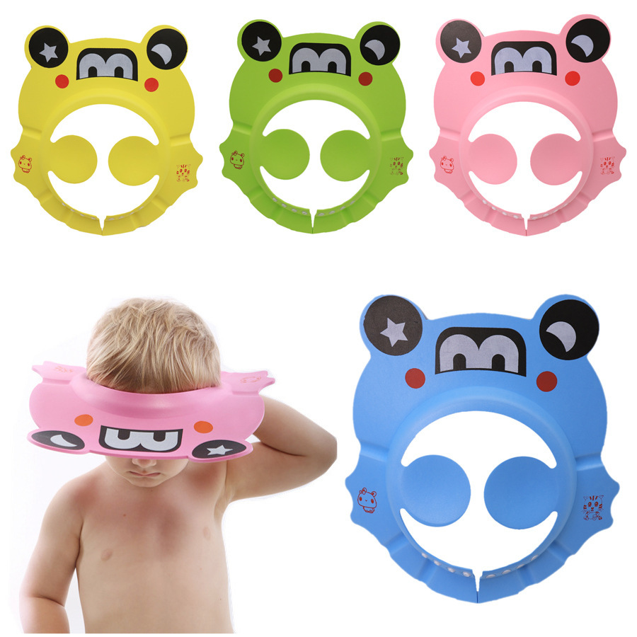 202122星星月亮儿童可调节洗头帽浴帽婴幼儿洗澡帽宝宝护耳洗发帽