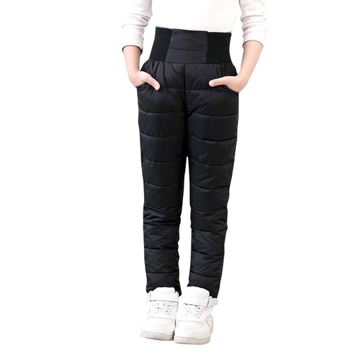 Children's Down Cotton Pants 2025 Autumn/Winter Baby Boys' and Girls' Outerwear High-Waisted Warm Cotton Pants Wholesale Trendy
