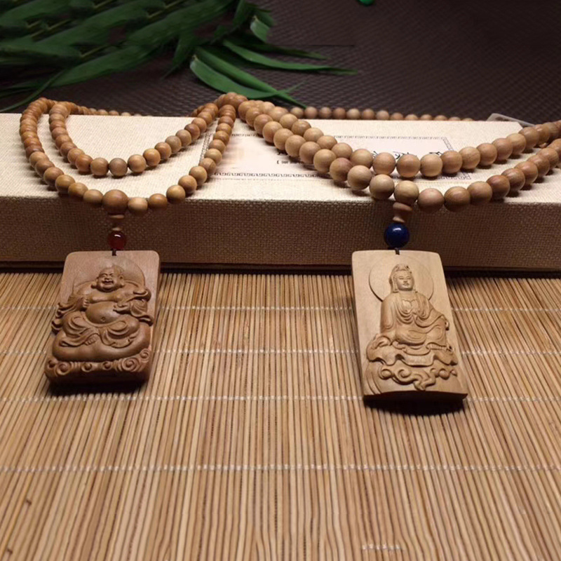 印度老山檀香2.0佛珠文玩手串批发檀香木108男女念珠diy毛衣链