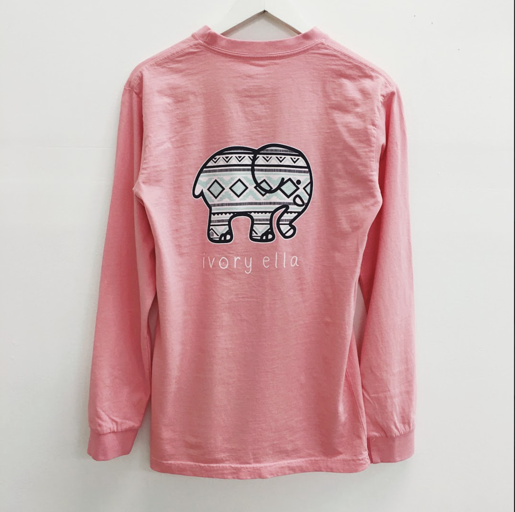 Womens Long Sleeve Slim Fit T Shirt Cartoon Elephant Print Casual Style for Spring and Autumn Wholesale Available