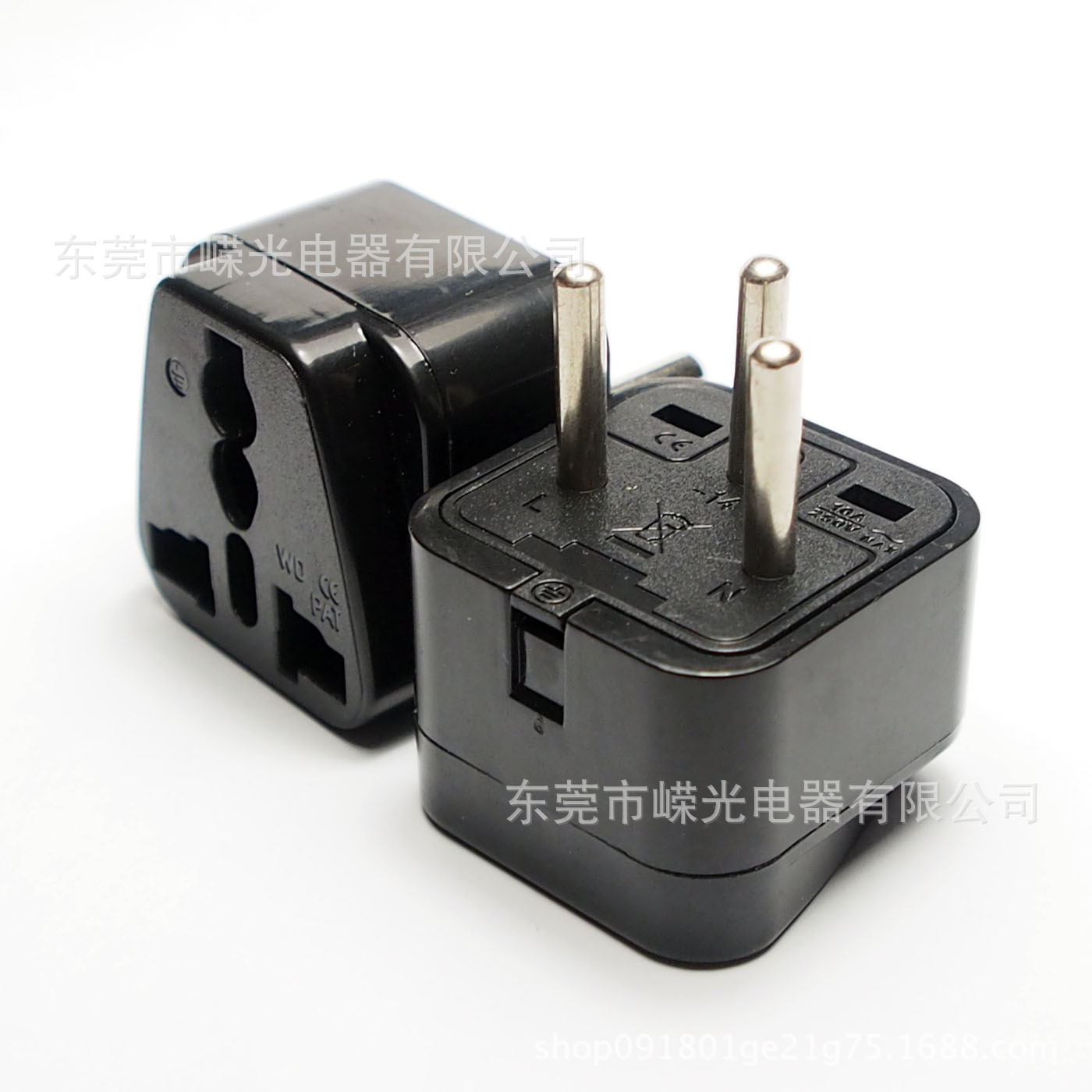 WD-14以色列转换插头 埃及转换插座 中东式插脚 三圆插脚