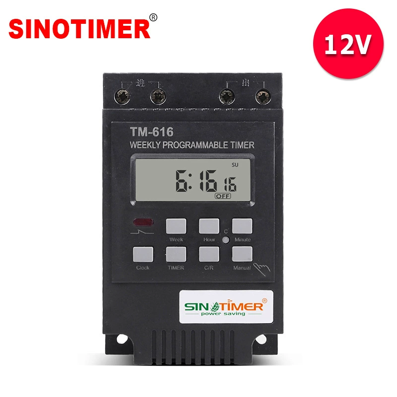 TM616B-4 переключатель времени Интеллектуальный переключатель таймер уличный фонарь переключатель времени питания 30A Высокая мощность 12 В
