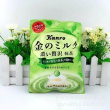 批发日本进口零食品 北海道产 甘乐特浓抹茶糖70g*6包/组