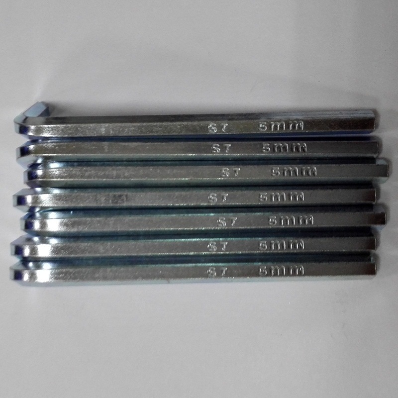 厂家产销中高碳钢加硬淬火L型内六角扳手打标六角扳手H5*30*76