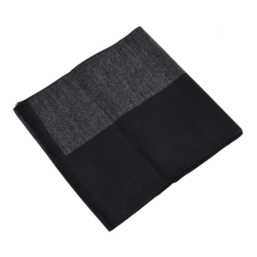 Classic Plaid Long Scarf For Men Woven Brushed Tassel Design_voghion.com