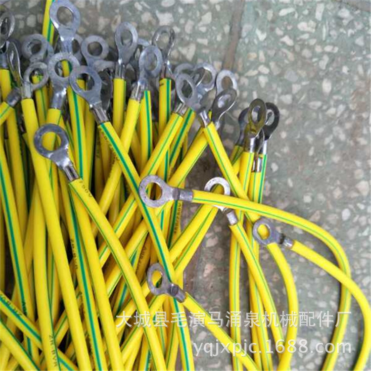 太阳能光伏防雷接地线 6平方叉形端子线长150mm接地线