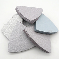 Foreign trade supply 90*90*90mm triangular white sandpaper Multipurpose multi-function sander flocked sandpaper